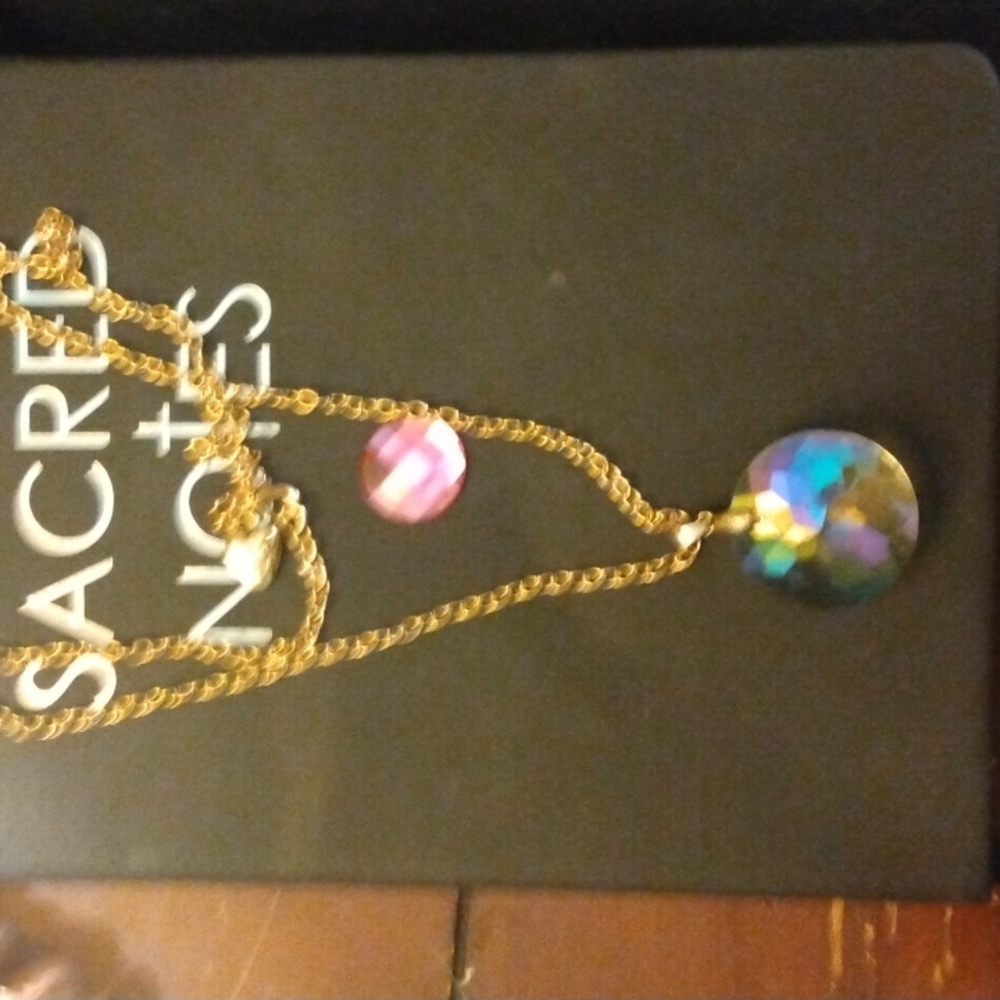 CRYSTAL GOLD.NECKLACE